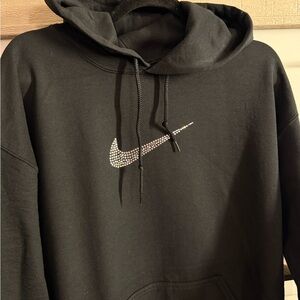 Nike Black Sweatshirt with Rhinestone Logo